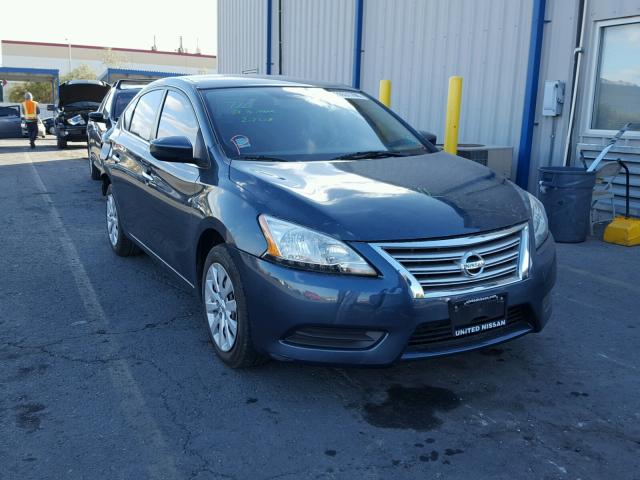 3N1AB7AP8EY229335 - 2014 NISSAN SENTRA S BLUE photo 1