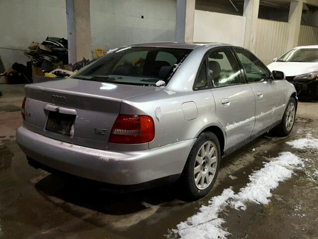 WAUDC28D7YA121087 - 2000 AUDI A4 1.8T QU SILVER photo 4