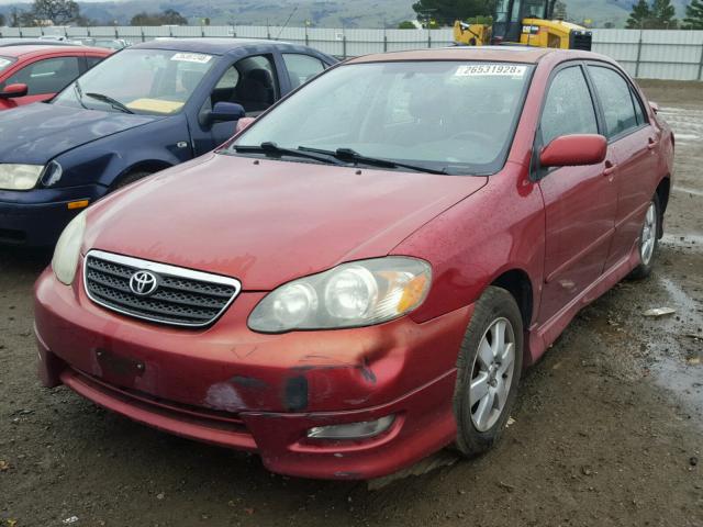 1NXBR32EX5Z392361 - 2005 TOYOTA COROLLA CE RED photo 2