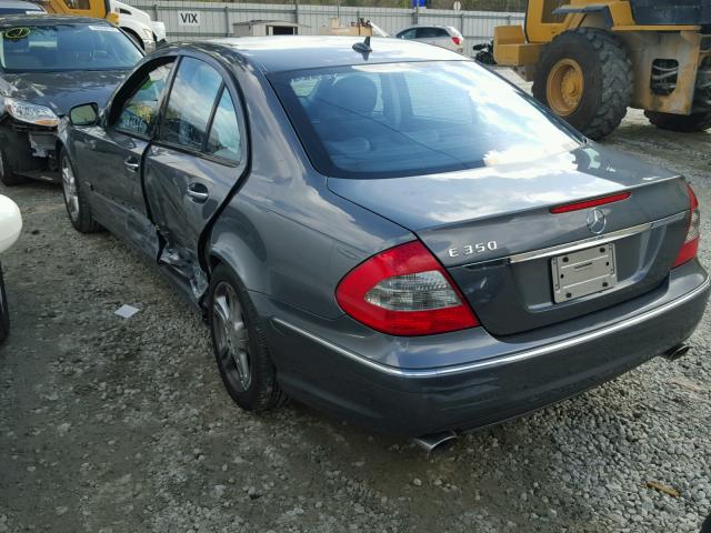 WDBUF56X99B370221 - 2009 MERCEDES-BENZ E 350 GRAY photo 3