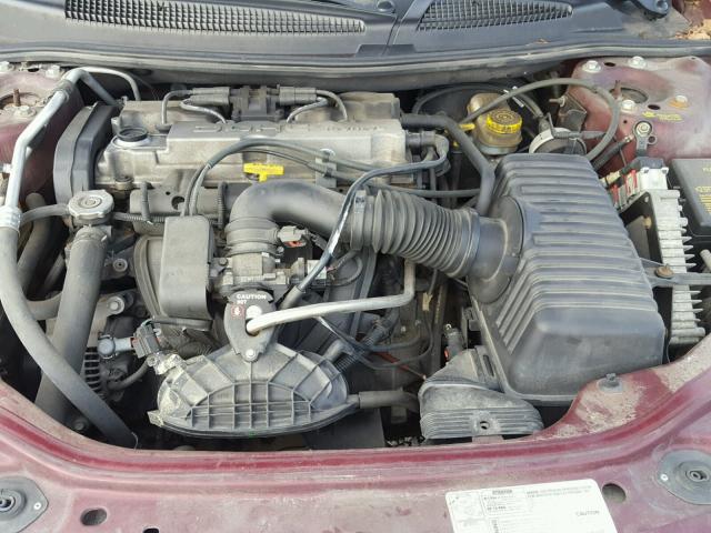 1B3EJ46X41N661101 - 2001 DODGE STRATUS SE MAROON photo 7