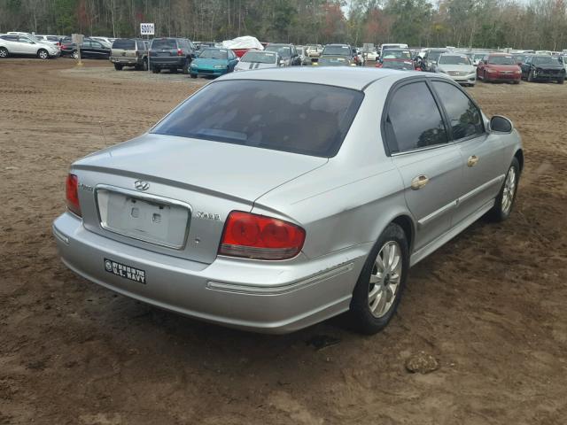 KMHWF35H64A997669 - 2004 HYUNDAI SONATA GLS SILVER photo 4