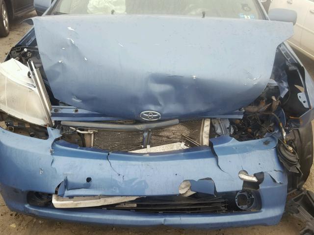 JTDKB20U887756504 - 2008 TOYOTA PRIUS BLUE photo 7