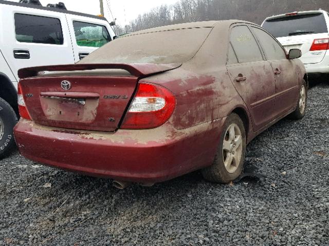 4T1BF30K13U053549 - 2003 TOYOTA CAMRY LE RED photo 4