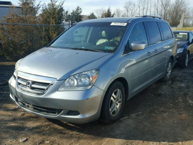 5FNRL38757B016434 - 2007 HONDA ODYSSEY EX BLUE photo 2