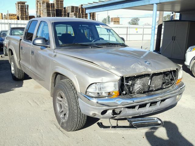 1D7HL48N94S660961 - 2004 DODGE DAKOTA QUA TAN photo 1