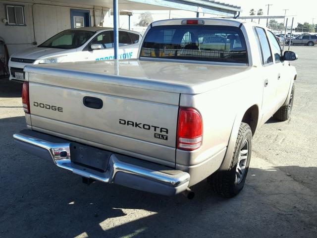 1D7HL48N94S660961 - 2004 DODGE DAKOTA QUA TAN photo 4