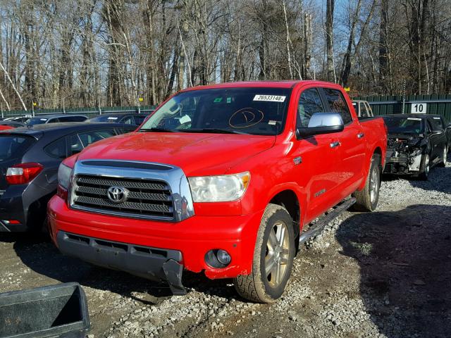 5TBDV58197S465616 - 2007 TOYOTA TUNDRA CRE RED photo 2