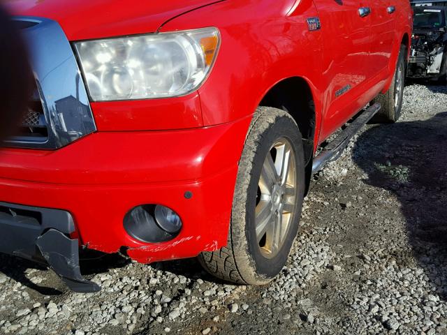 5TBDV58197S465616 - 2007 TOYOTA TUNDRA CRE RED photo 9