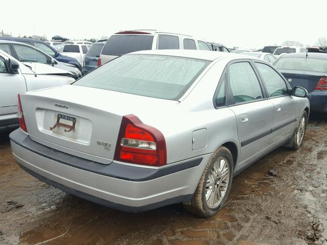 YV1TS90D911172838 - 2001 VOLVO S80 T6 SILVER photo 4