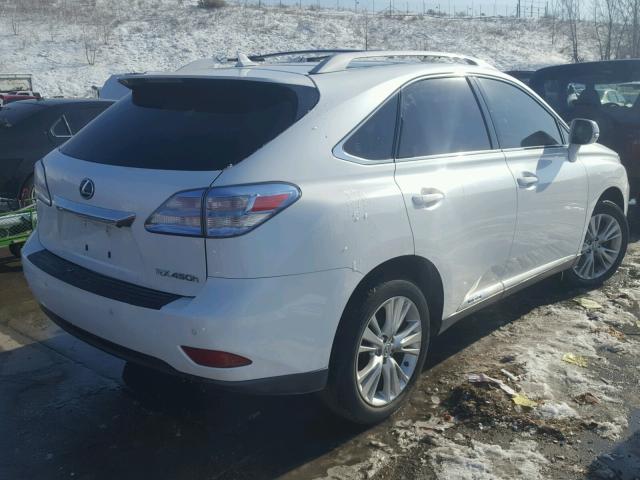 JTJBC1BA5B2419316 - 2011 LEXUS RX 450 WHITE photo 4