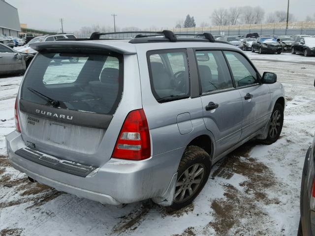 JF1SG65655H729890 - 2005 SUBARU FORESTER 2 SILVER photo 4