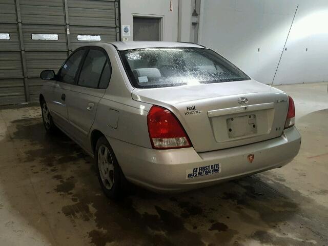 KMHDN45D43U512794 - 2003 HYUNDAI ELANTRA GL SILVER photo 3