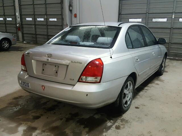 KMHDN45D43U512794 - 2003 HYUNDAI ELANTRA GL SILVER photo 4