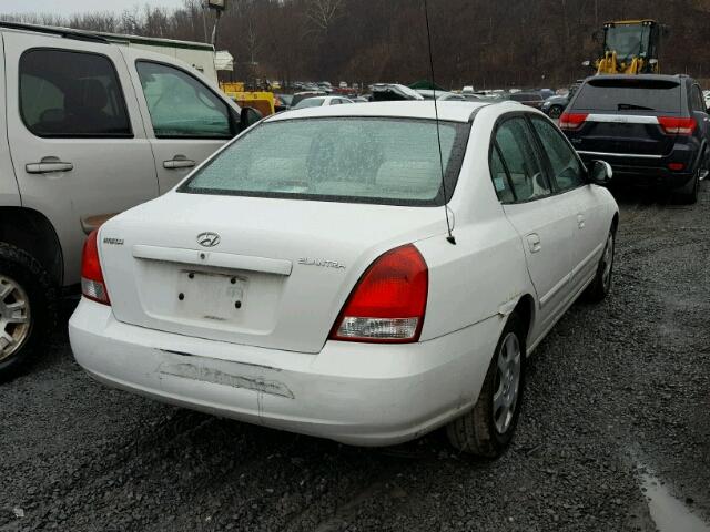 KMHDN45D33U660791 - 2003 HYUNDAI ELANTRA GL WHITE photo 4