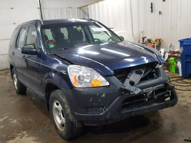 SHSRD68454U208820 - 2004 HONDA CR-V LX BLUE photo 1