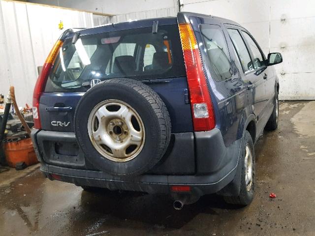 SHSRD68454U208820 - 2004 HONDA CR-V LX BLUE photo 4