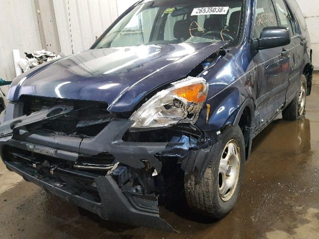 SHSRD68454U208820 - 2004 HONDA CR-V LX BLUE photo 9