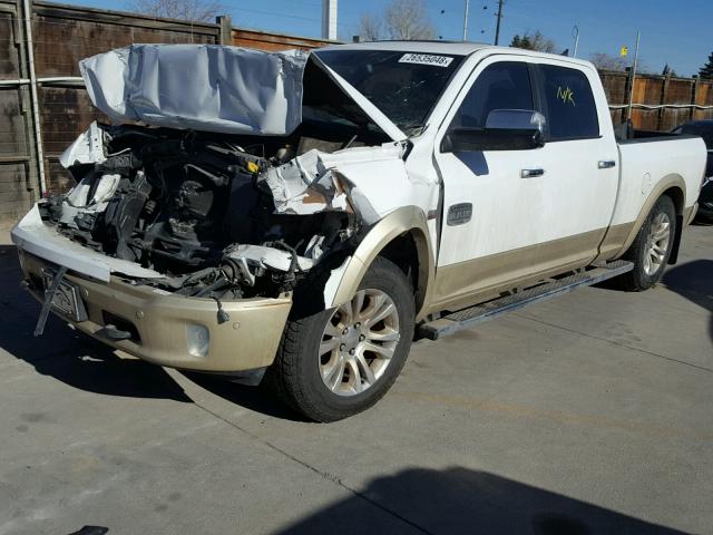 1C6RR7WT9ES186552 - 2014 RAM 1500 LONGH WHITE photo 2