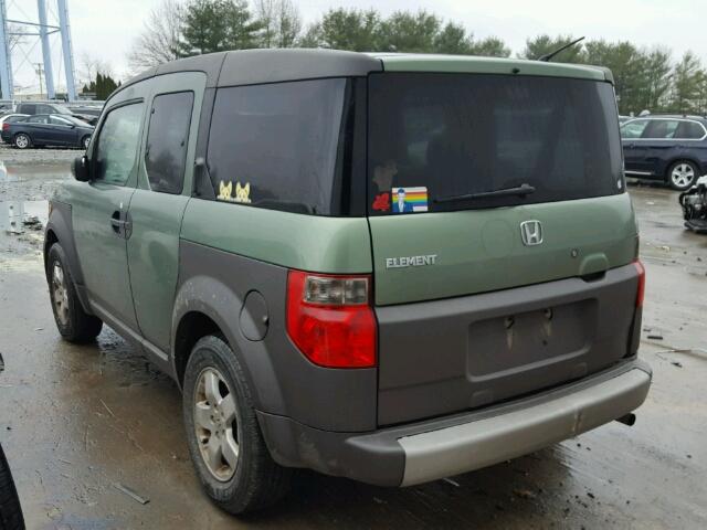 5J6YH28584L033883 - 2004 HONDA ELEMENT EX GREEN photo 3