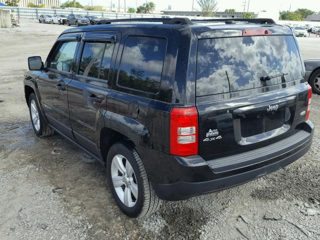 1C4NJRFB4ED693770 - 2014 JEEP PATRIOT LA BLACK photo 3