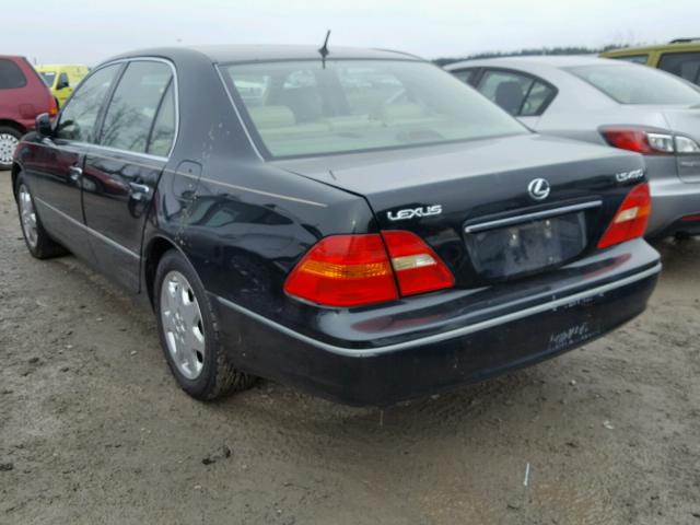 JTHBN30F610002027 - 2001 LEXUS LS 430 BLACK photo 3