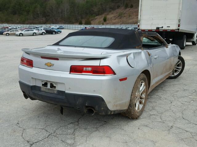 2G1FD3D35F9108710 - 2015 CHEVROLET CAMARO LT SILVER photo 4