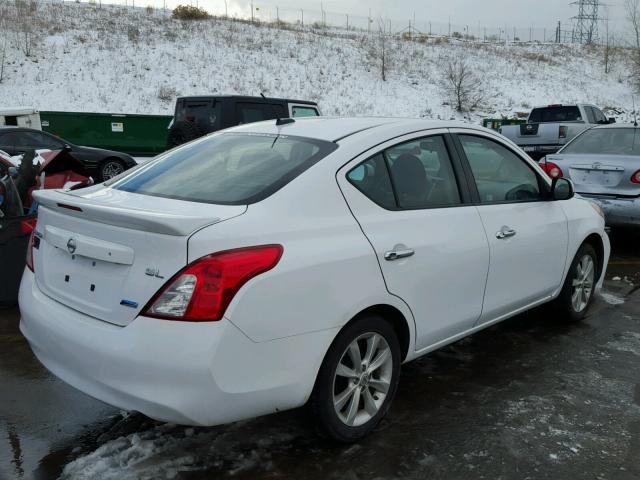 3N1CN7AP0EL849884 - 2014 NISSAN VERSA S WHITE photo 4