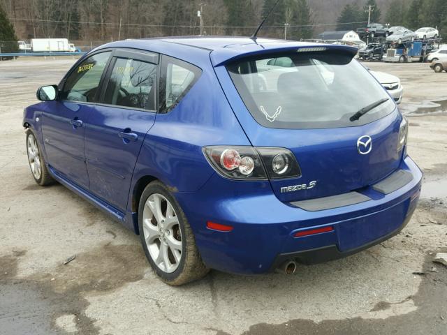 JM1BK344281782552 - 2008 MAZDA 3 HATCHBAC BLUE photo 3