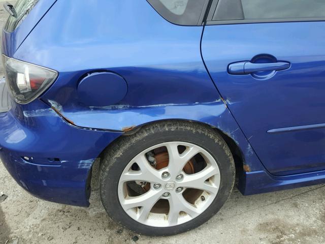 JM1BK344281782552 - 2008 MAZDA 3 HATCHBAC BLUE photo 9