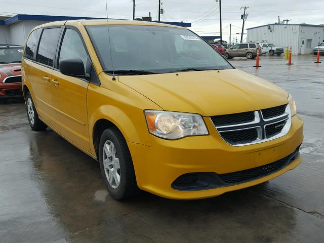 2C4RDGBG4CR146314 - 2012 DODGE GRAND CARA YELLOW photo 1