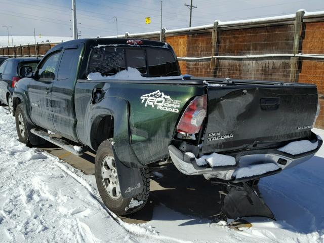 5TFUU4ENXCX027204 - 2012 TOYOTA TACOMA GREEN photo 3