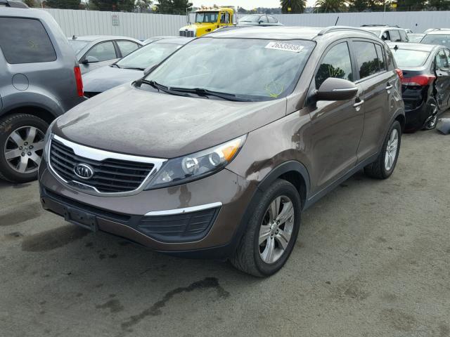 KNDPB3A24B7084795 - 2011 KIA SPORTAGE L BROWN photo 2