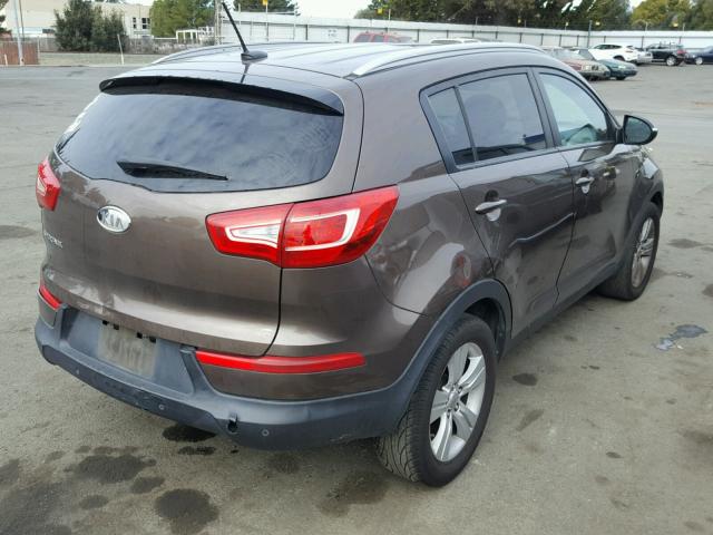 KNDPB3A24B7084795 - 2011 KIA SPORTAGE L BROWN photo 4