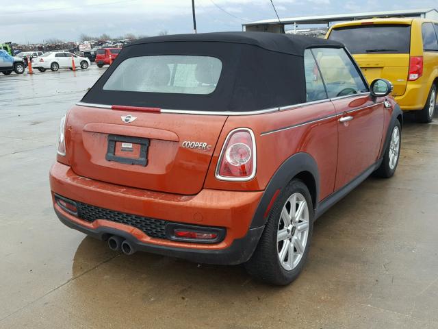 WMWZP3C59DT550777 - 2013 MINI COOPER S ORANGE photo 4