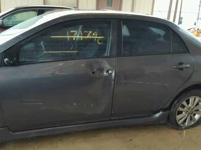 2T1BU4EE6AC523832 - 2010 TOYOTA COROLLA BA GRAY photo 9