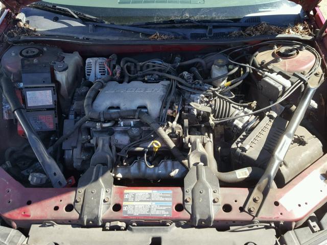 2G1WF52E359361162 - 2005 CHEVROLET IMPALA BURGUNDY photo 7