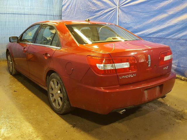 3LNHM26T38R629893 - 2008 LINCOLN MKZ RED photo 3