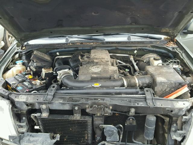 1N6AD07W05C428513 - 2005 NISSAN FRONTIER C GREEN photo 7