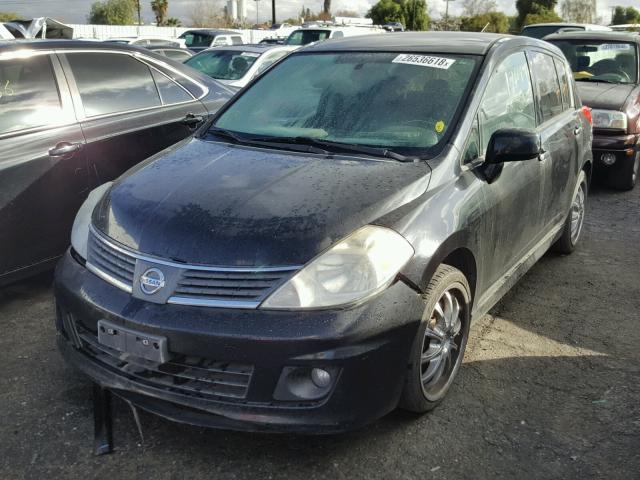 3N1BC13E18L376026 - 2008 NISSAN VERSA S BLACK photo 2