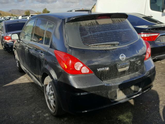 3N1BC13E18L376026 - 2008 NISSAN VERSA S BLACK photo 3