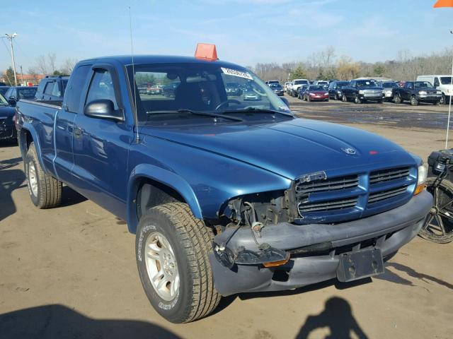 1D7HG12X23S352557 - 2003 DODGE DAKOTA SXT BLUE photo 1