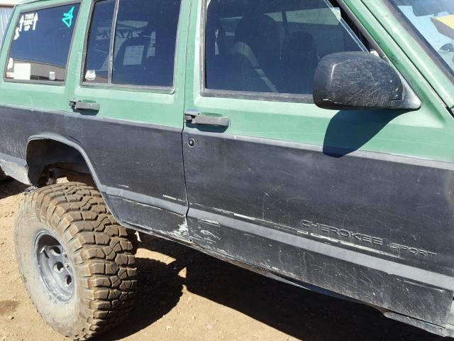 1J4FF68S2XL557657 - 1999 JEEP CHEROKEE S GREEN photo 9