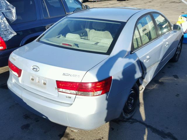 5NPEU46F67H162838 - 2007 HYUNDAI SONATA SE SILVER photo 4