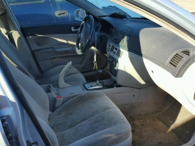 5NPEU46F67H162838 - 2007 HYUNDAI SONATA SE SILVER photo 5