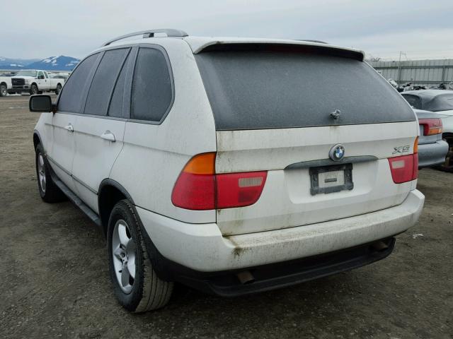 5UXFA53542LP32918 - 2002 BMW X5 3.0I WHITE photo 3