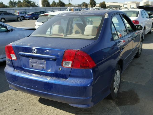 2HGES16375H537170 - 2005 HONDA CIVIC DX V BLUE photo 4