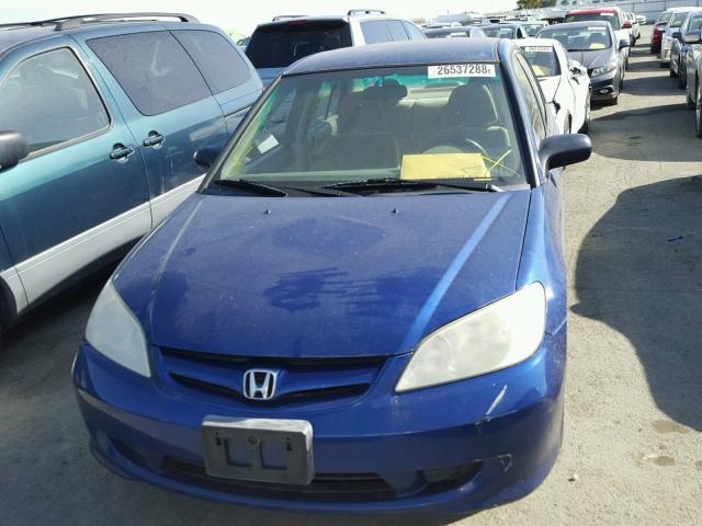 2HGES16375H537170 - 2005 HONDA CIVIC DX V BLUE photo 9