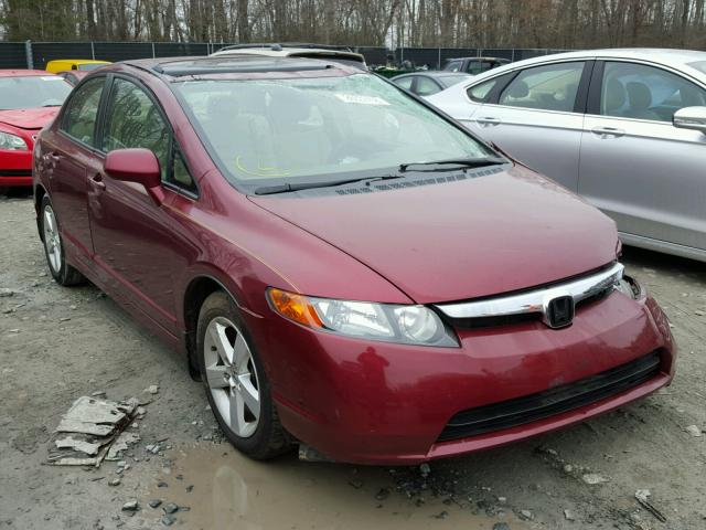 1HGFA168X8L022299 - 2008 HONDA CIVIC EX BURGUNDY photo 1