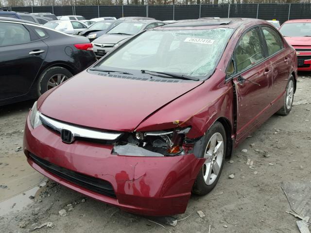 1HGFA168X8L022299 - 2008 HONDA CIVIC EX ბურგუნდია ფოტო 2